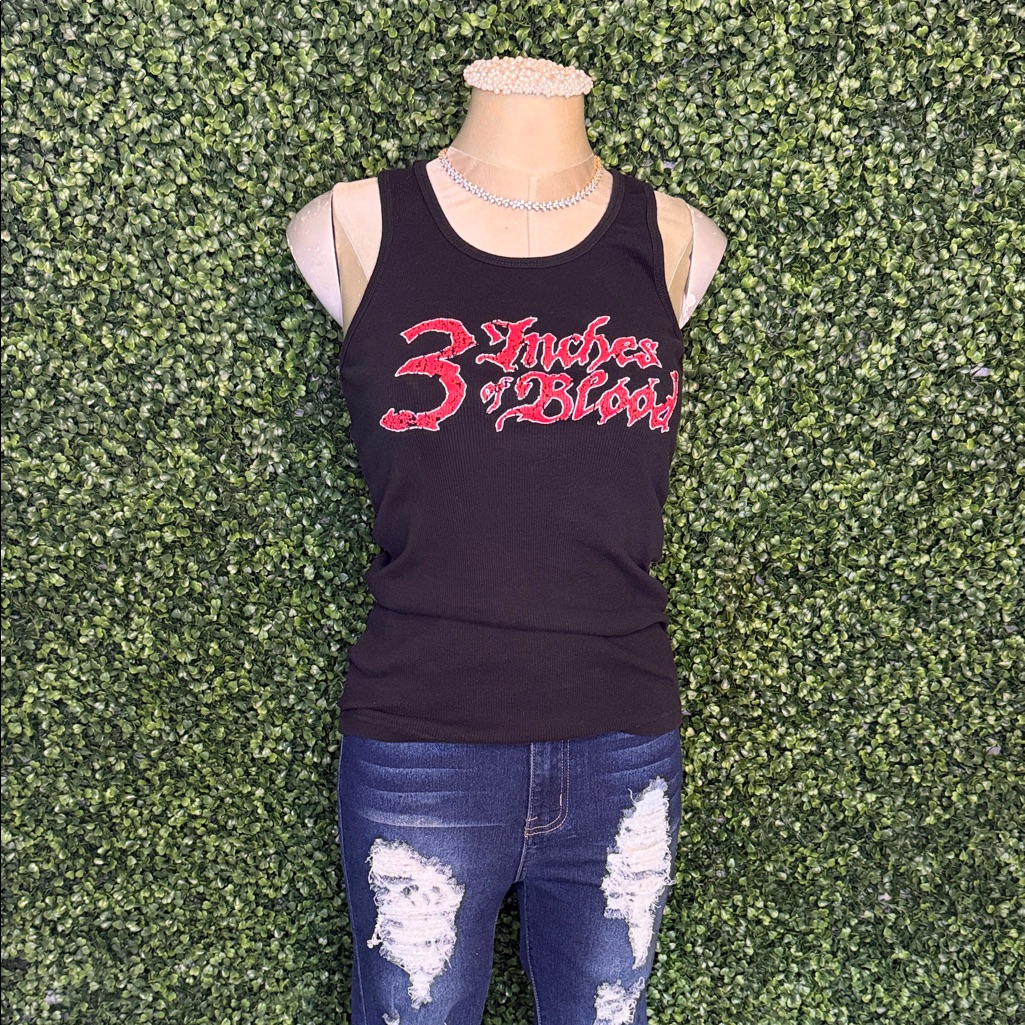 3 Inches Of Blood Black Tank Top